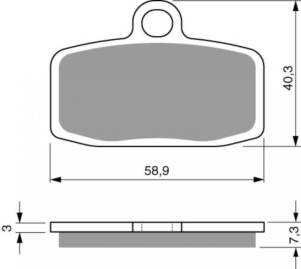 Plaquette de frein Gold Fren pour Moto Gas gas 125 TXT 2012 à 2012 AVG / Etrier Formula fixation plaquettes 1 axe Neuf