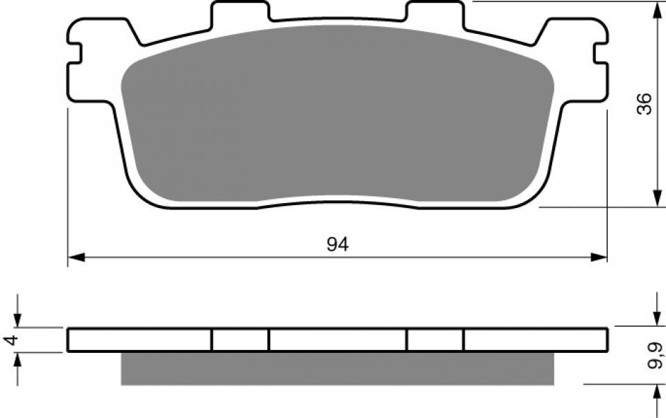 Plaquette de frein Gold Fren pour Scooter Kymco 125 People Gti 2010 à 2015 ARD Neuf