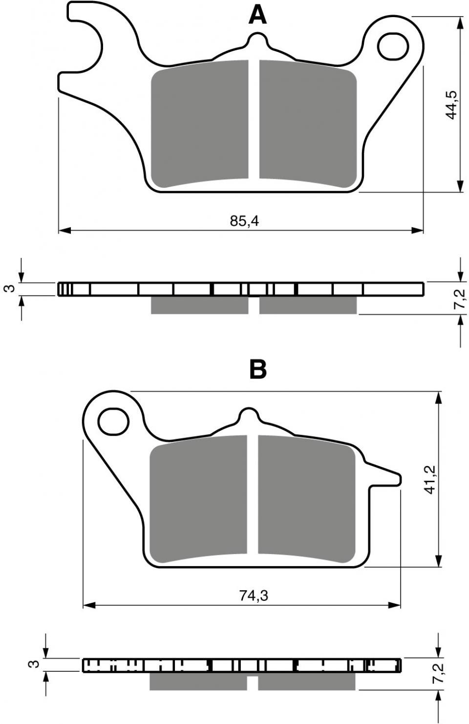 Plaquette de frein Gold Fren pour moto Honda 110 ACC SCB ANC Icon 2011 à 2012 AVG Neuf