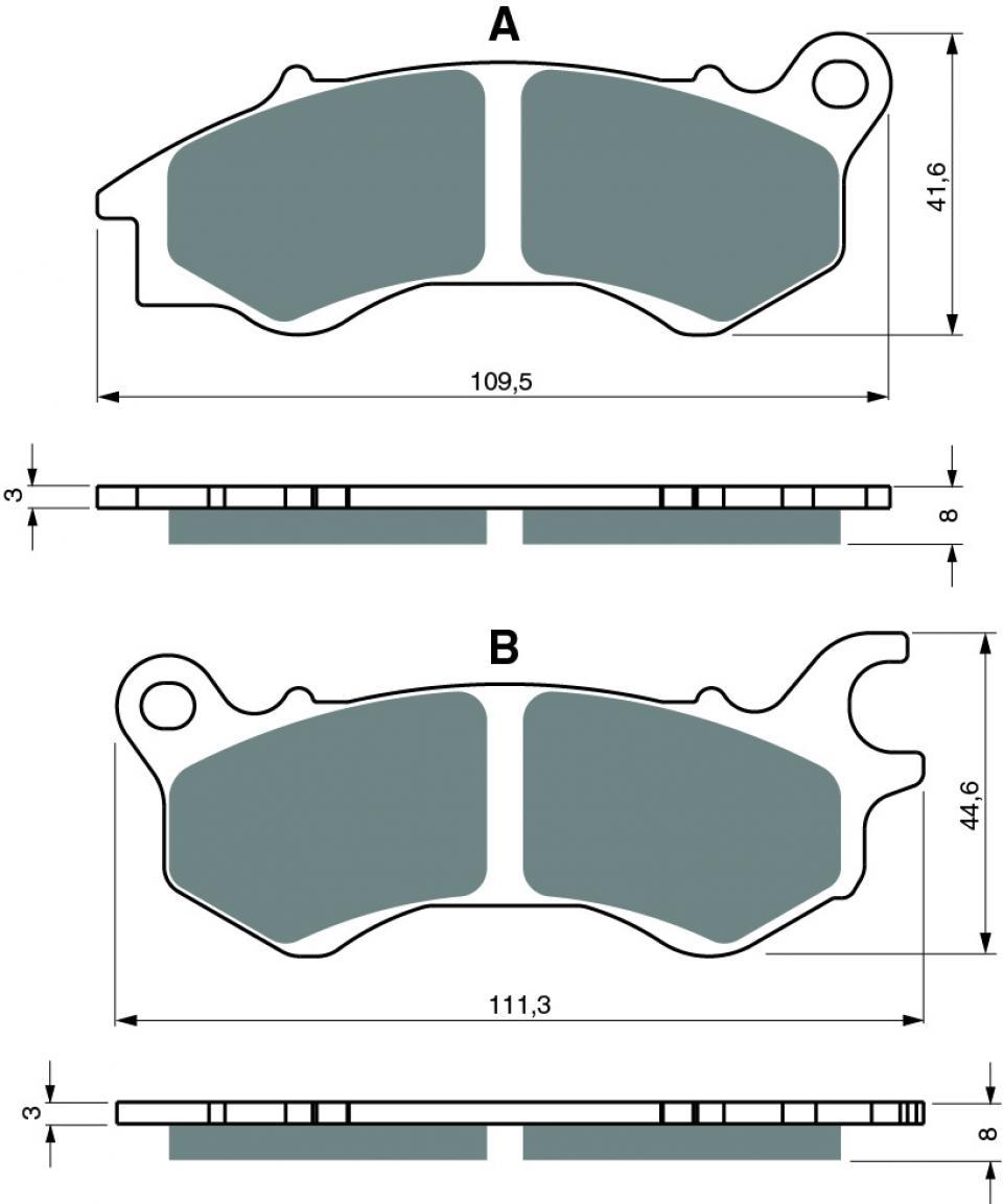 Plaquette de frein Gold Fren pour Moto Daytona 125 Daytona DY RS Euro4 2017 AVG/ARD Neuf