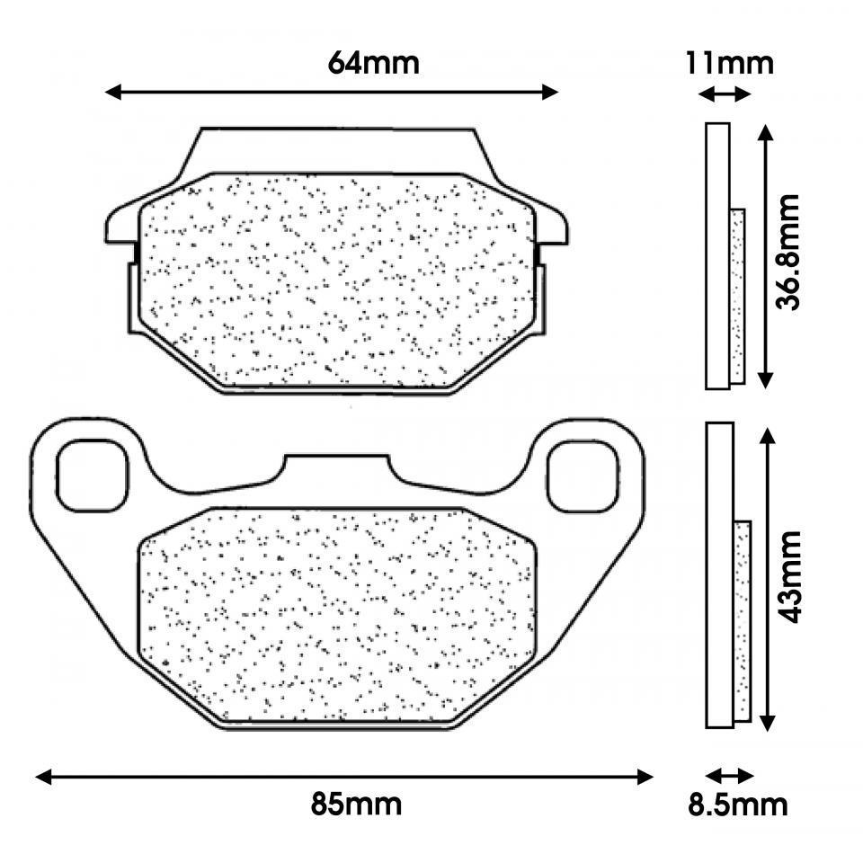 Plaquette de frein CL BRAKES pour Scooter Kymco 50 Agility R16 Neuf