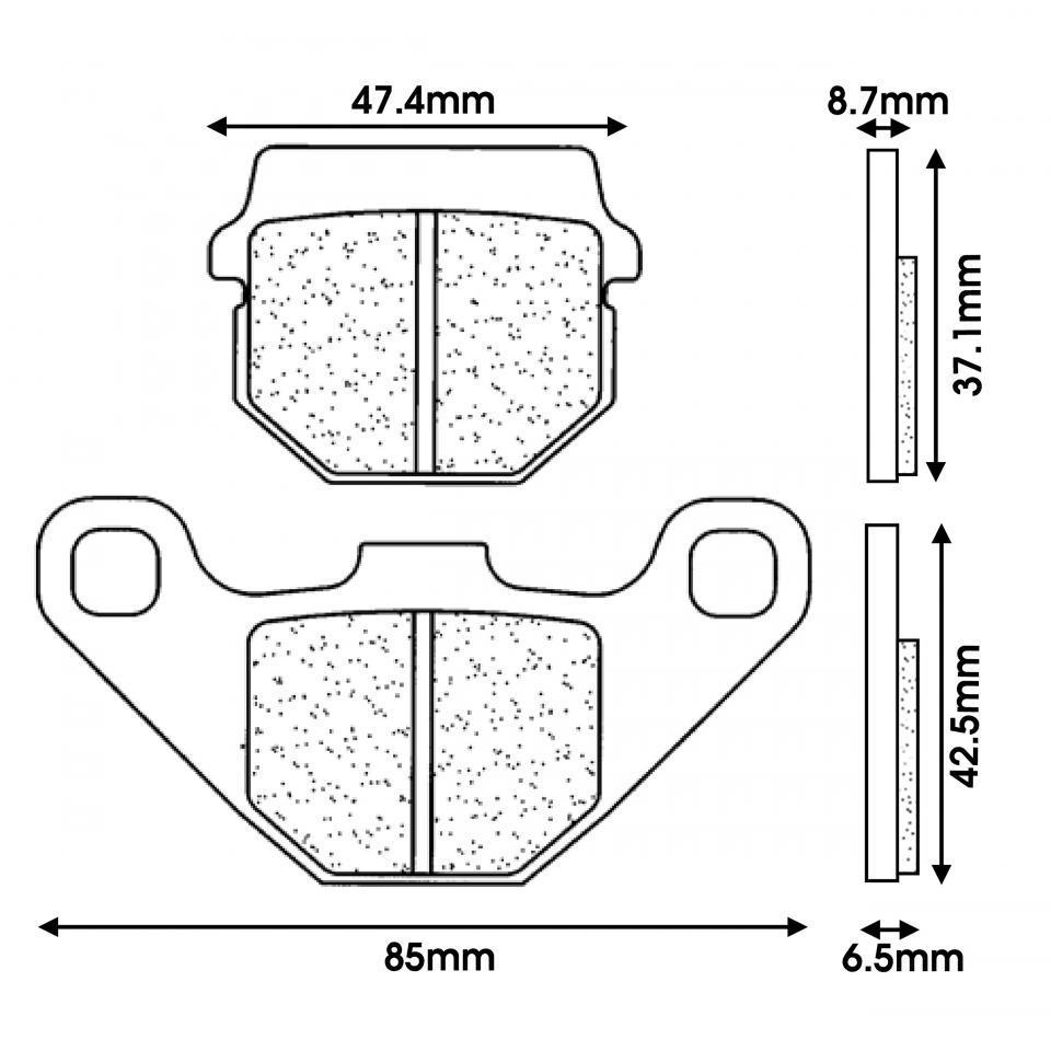 Plaquette de frein CL BRAKES pour Scooter Italjet 150 Millenium 2000 à 2003 Neuf