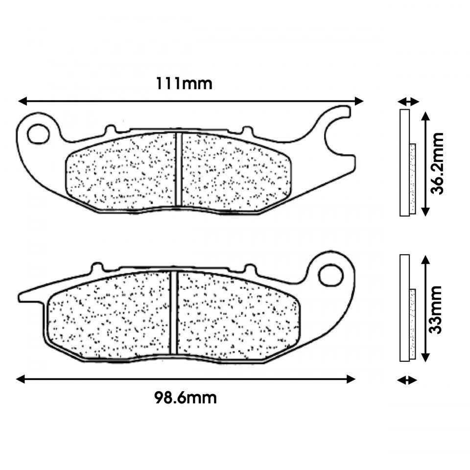 Plaquette de frein CL BRAKES pour Moto Honda 125 MSX 2014 à 2016 Neuf