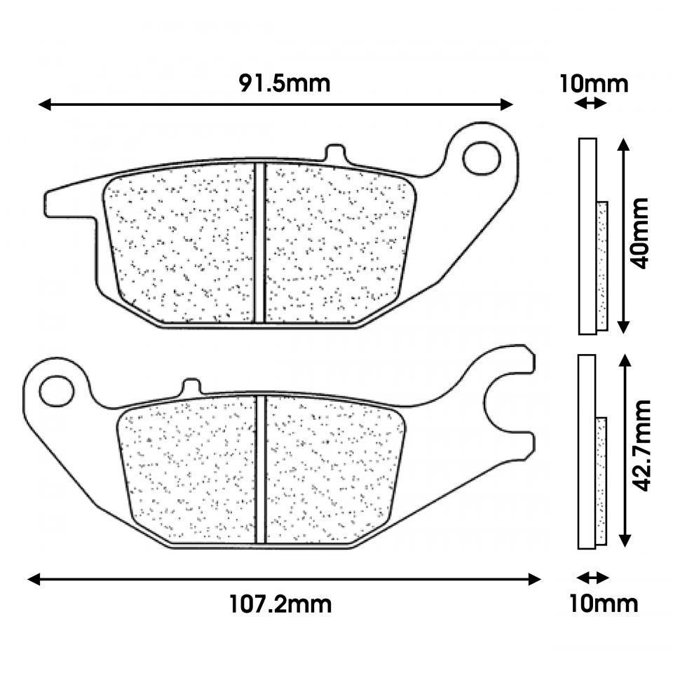 Plaquette de frein CL BRAKES pour Moto Honda 125 Varadero 2001 à 2020 Neuf