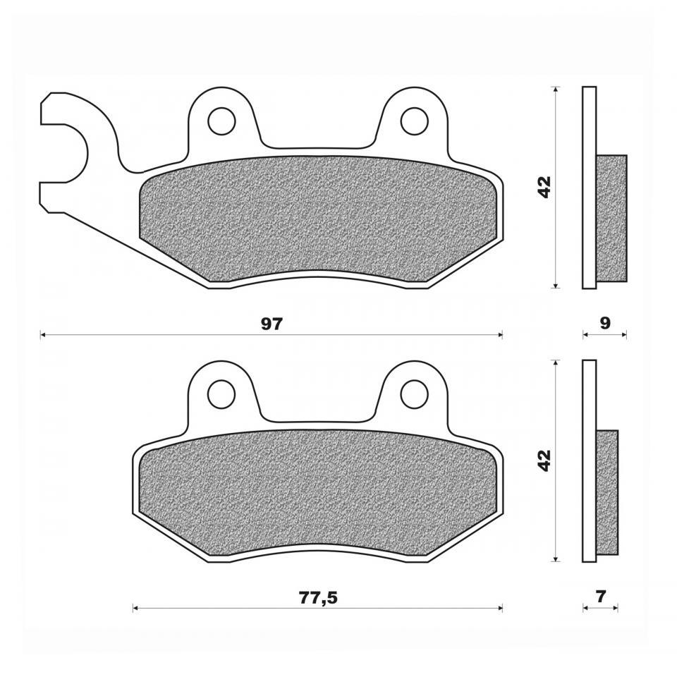 Plaquette de frein Newfren pour Moto Yamaha 125 YBR 2006 à 2008 Neuf