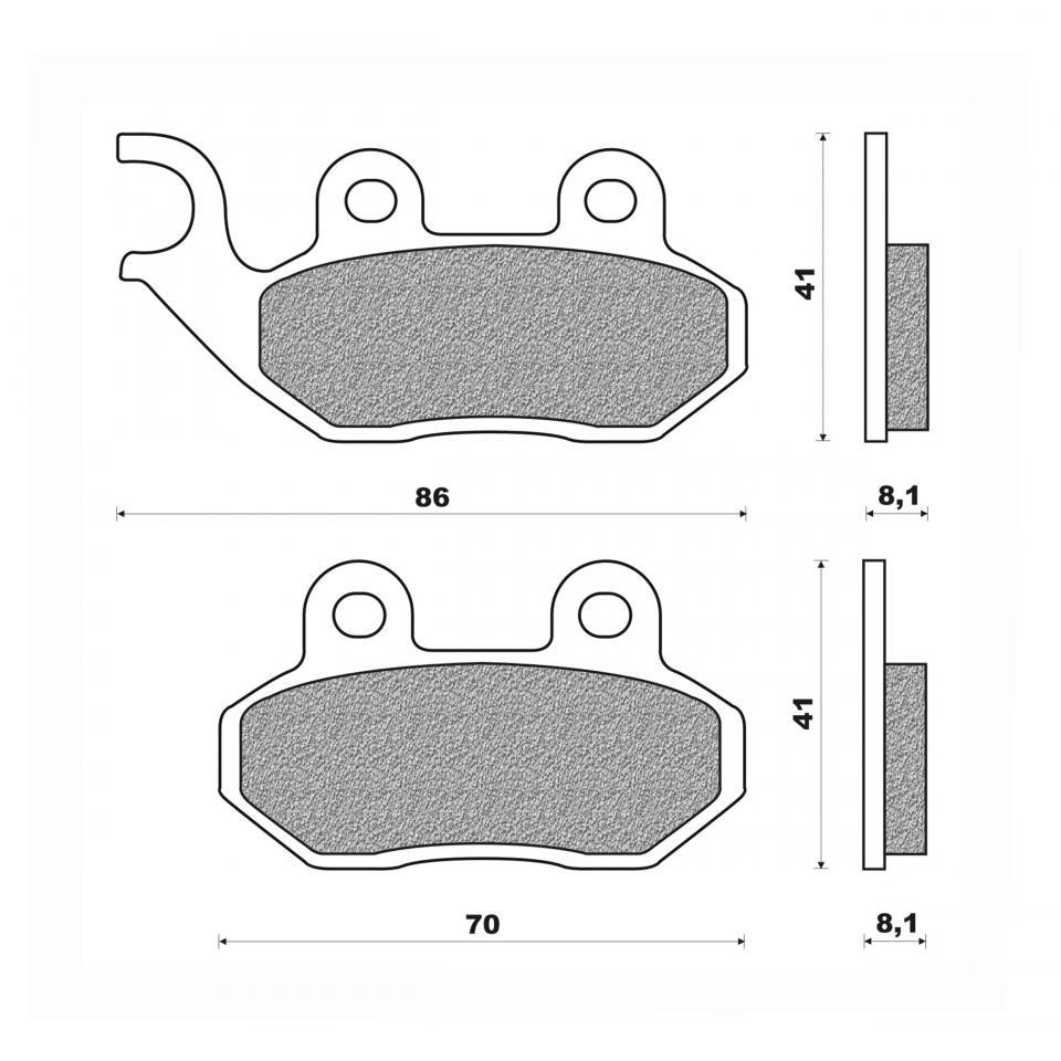 Plaquette de frein Newfren pour Scooter Sym 150 Fiddle 2010 à 2012 Neuf