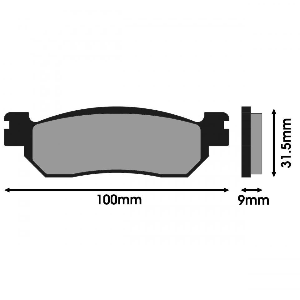 Plaquette de frein Polini pour Scooter Yamaha 250 Majesty 2000 à 2020 Neuf