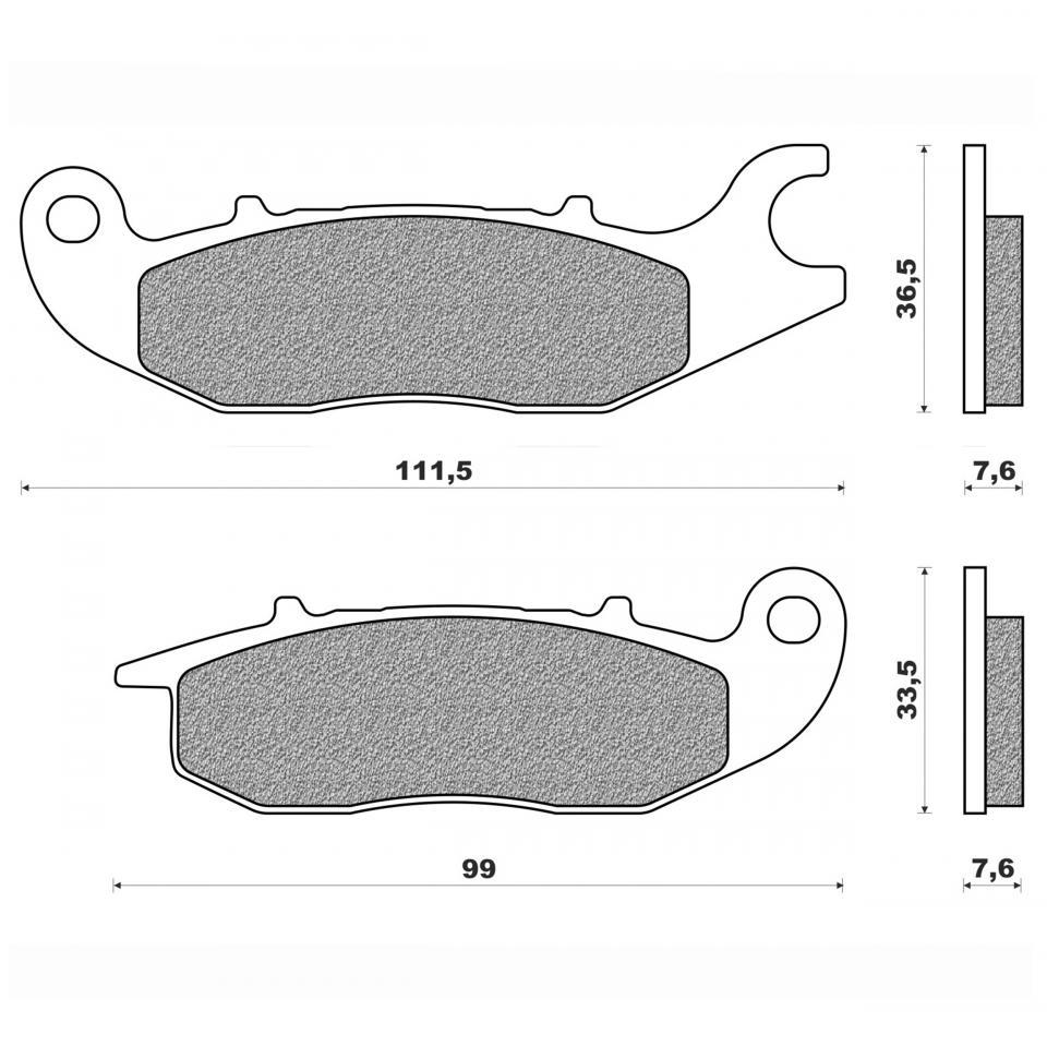 Plaquette de frein Newfren pour Scooter Honda 125 Anf Innova 2003 à 2011 Neuf