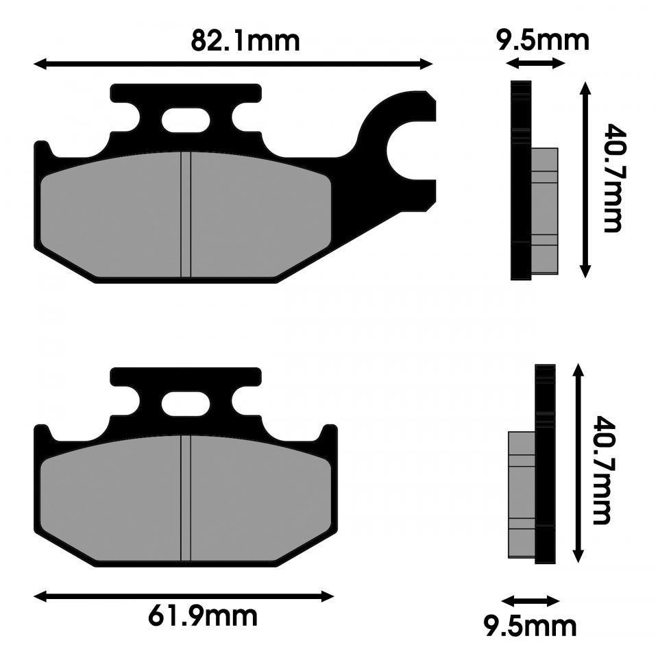 Plaquette de frein Polini pour Scooter Suzuki 125 Burgman 2007 à 2013 174.0108 Neuf