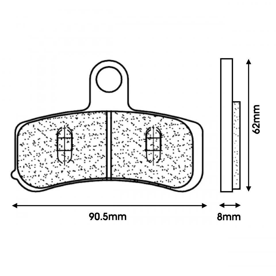 Plaquette de frein CL BRAKES pour Moto Harley Davidson 1584 FLSTF Fat Boy Après 2008 Neuf