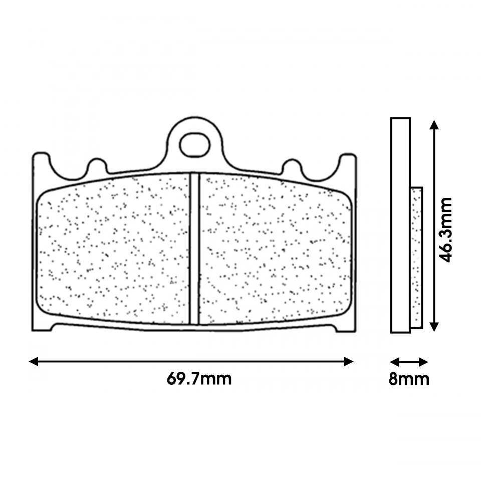 Plaquette de frein CL BRAKES pour Moto Kawasaki 750 Zx-7 R Ninja 1989 à 1995 Neuf