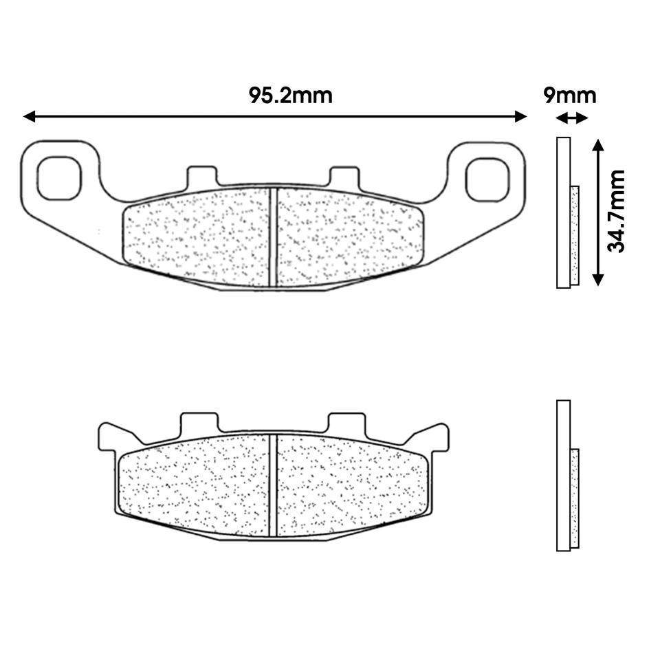 Plaquette de frein CL BRAKES pour Moto Kawasaki 1100 ZZR 1990 à 1993 Neuf