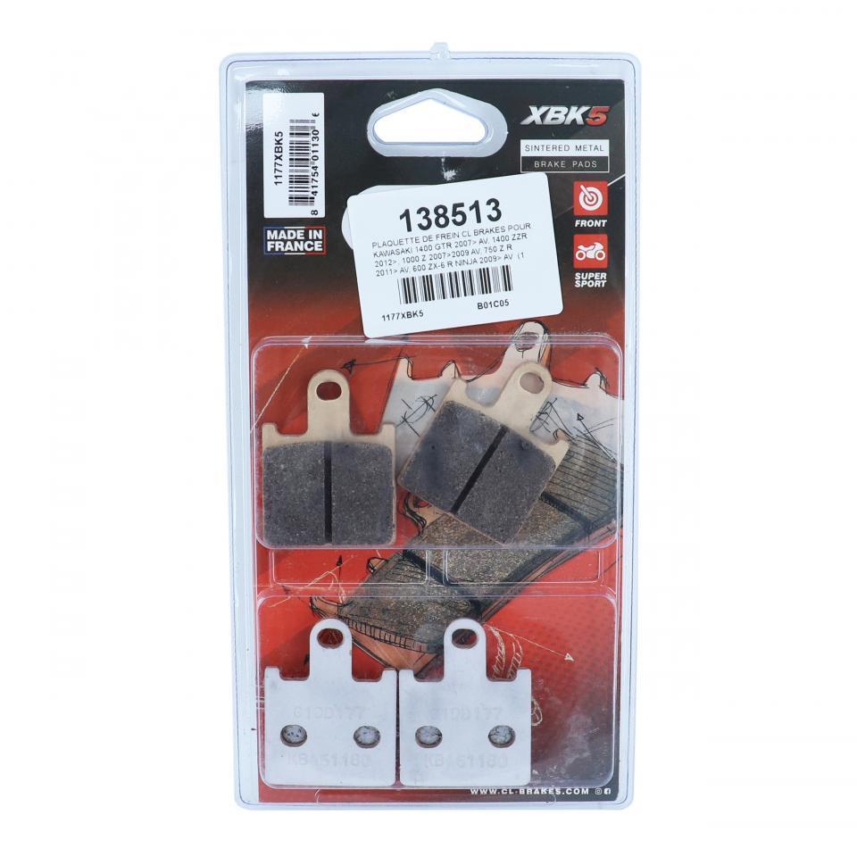 Plaquette de frein CL BRAKES pour Moto Kawasaki 1000 Z1000 2007 à 2009 Neuf