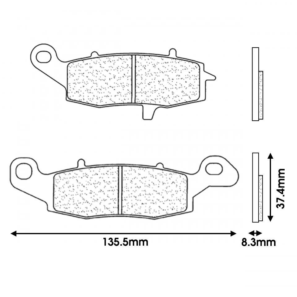 Plaquette de frein CL BRAKES pour Moto Kawasaki 750 Z750 2004 à 2006 Neuf