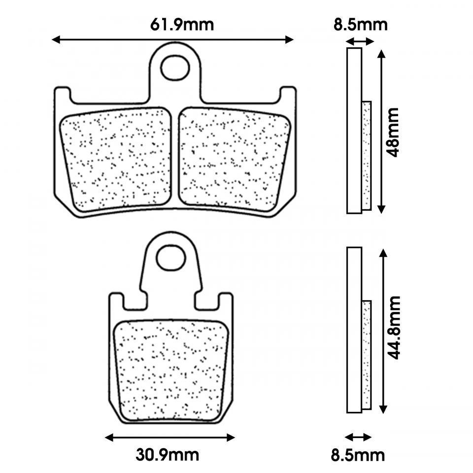 Plaquette de frein CL BRAKES pour Moto Yamaha 1670 MT-01 2007 à 2009 Neuf