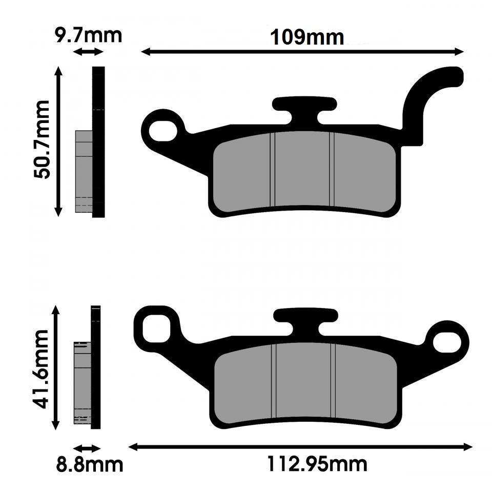 Plaquette de frein Polini pour Scooter Yamaha 50 Bump 2004 à 2009 Neuf
