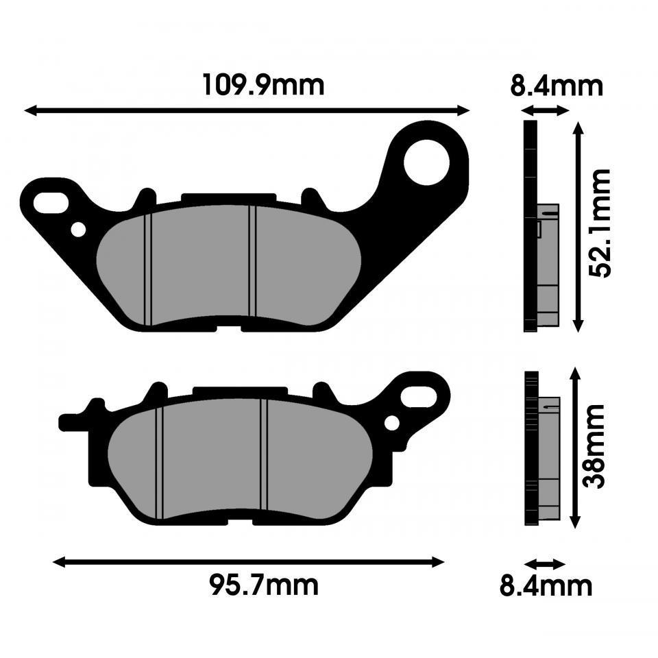 Plaquette de frein Polini pour Scooter Yamaha 125 Gpd A N-Max 2015 à 2020 Neuf
