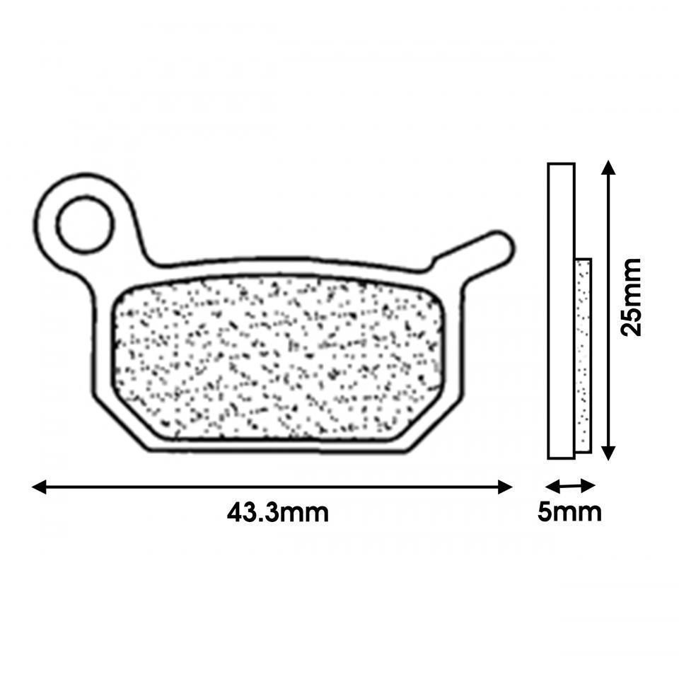 Plaquette de frein CL BRAKES pour Moto Husqvarna 50 CR 2006 à 2010 Neuf