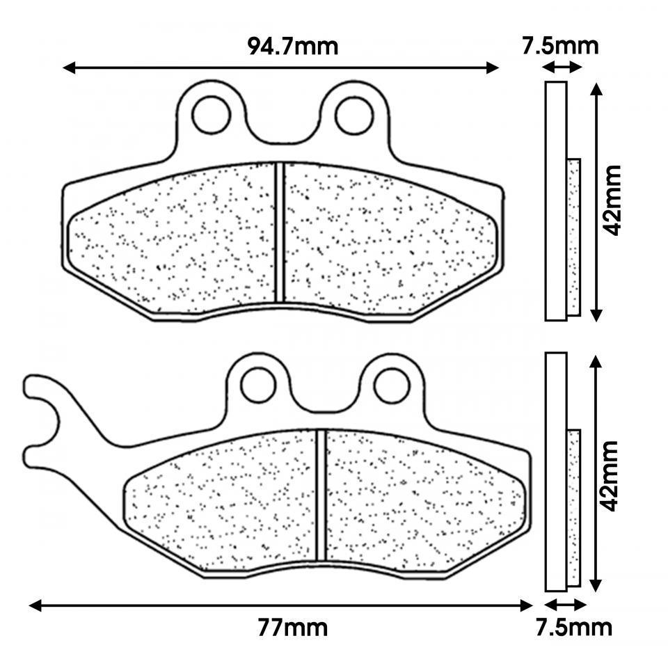 Plaquette de frein CL BRAKES pour Moto AJP 125 PR3 2008 à 2020 Neuf