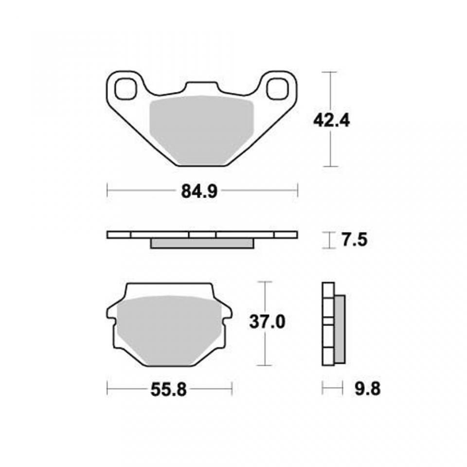 Plaquette de frein CL BRAKES pour Moto Kawasaki 125 KX 1986 à 1988 AV / AR Neuf