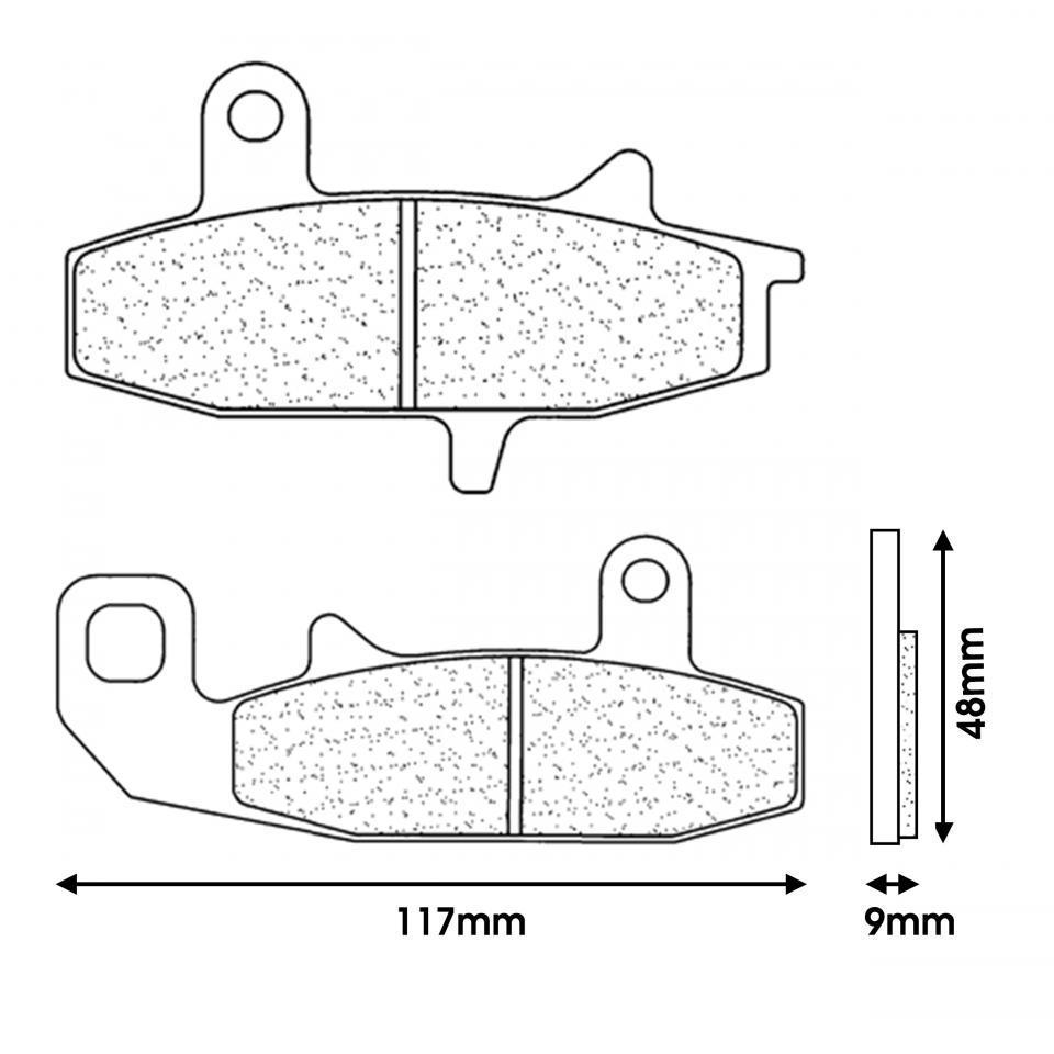 Plaquette de frein CL BRAKES pour Moto Suzuki 800 Dr-Z 1988 à 1990 Neuf