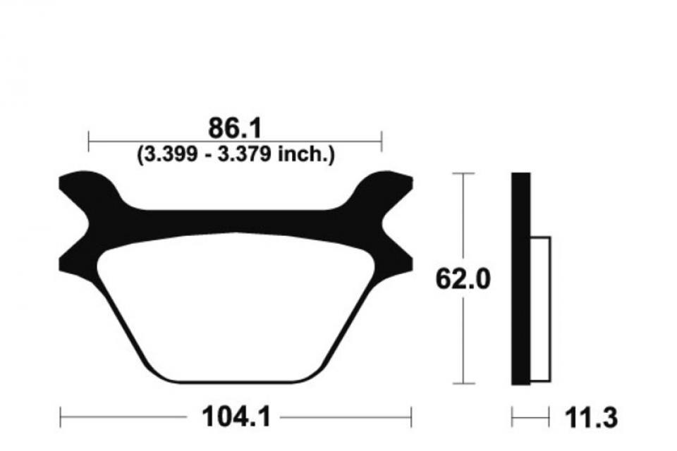 Plaquette frein pour moto Harley Davidson 1340 ELECTRA GLIDE 1987-1999 2370RX3