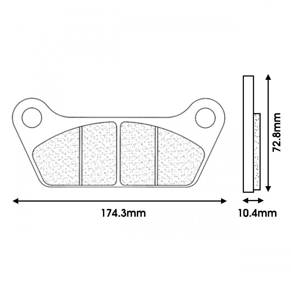 Plaquette de frein CL BRAKES pour Moto Harley Davidson 1200 FLH 1980 à 2020 Neuf