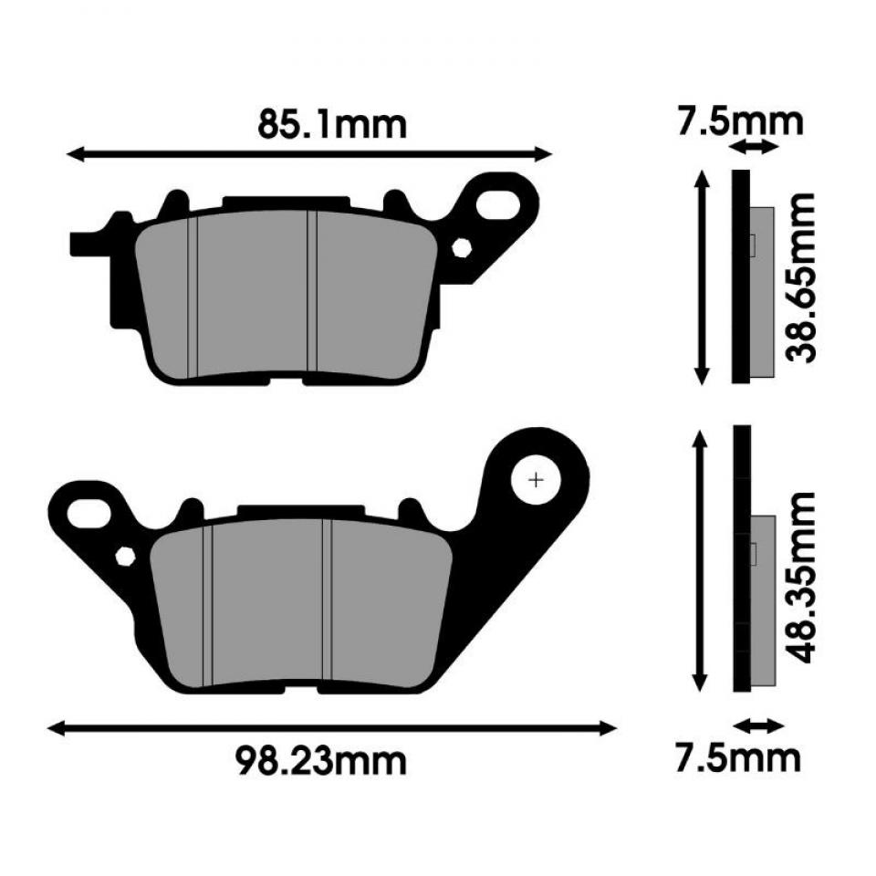 Plaquette de frein Polini pour Scooter Yamaha 125 Gpd A N-Max 2015 à 2020 Neuf