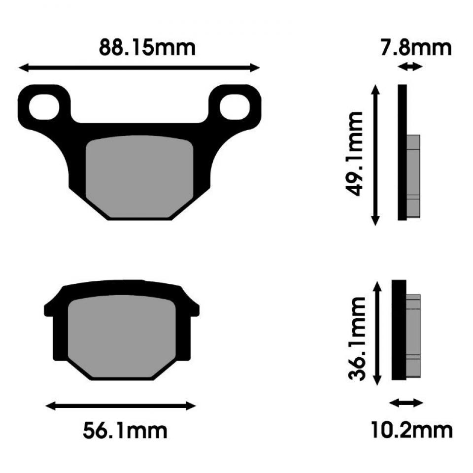 Plaquette de frein Polini pour Scooter Gilera 50 Stalker 2005 à 2020 Neuf