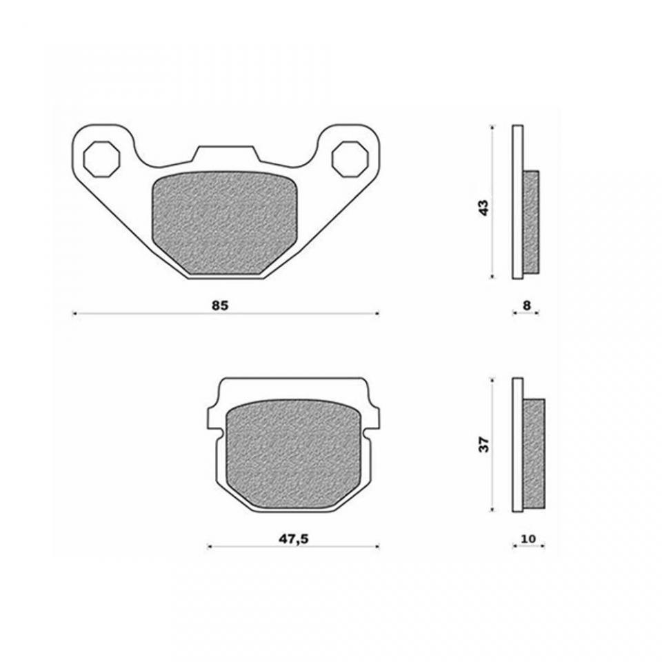 Plaquette de frein Teknix pour scooter Peugeot 50 Speedfight Neuf