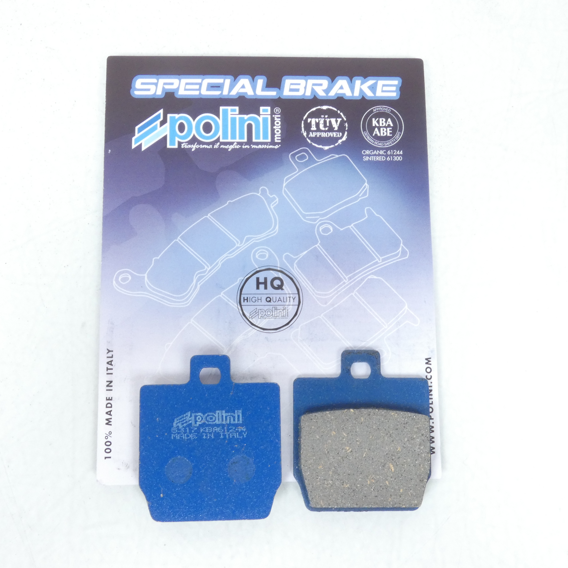 Paire plaquette de frein Polini FOR RACE pour scooter MBK 50 Nitro 174.0016
