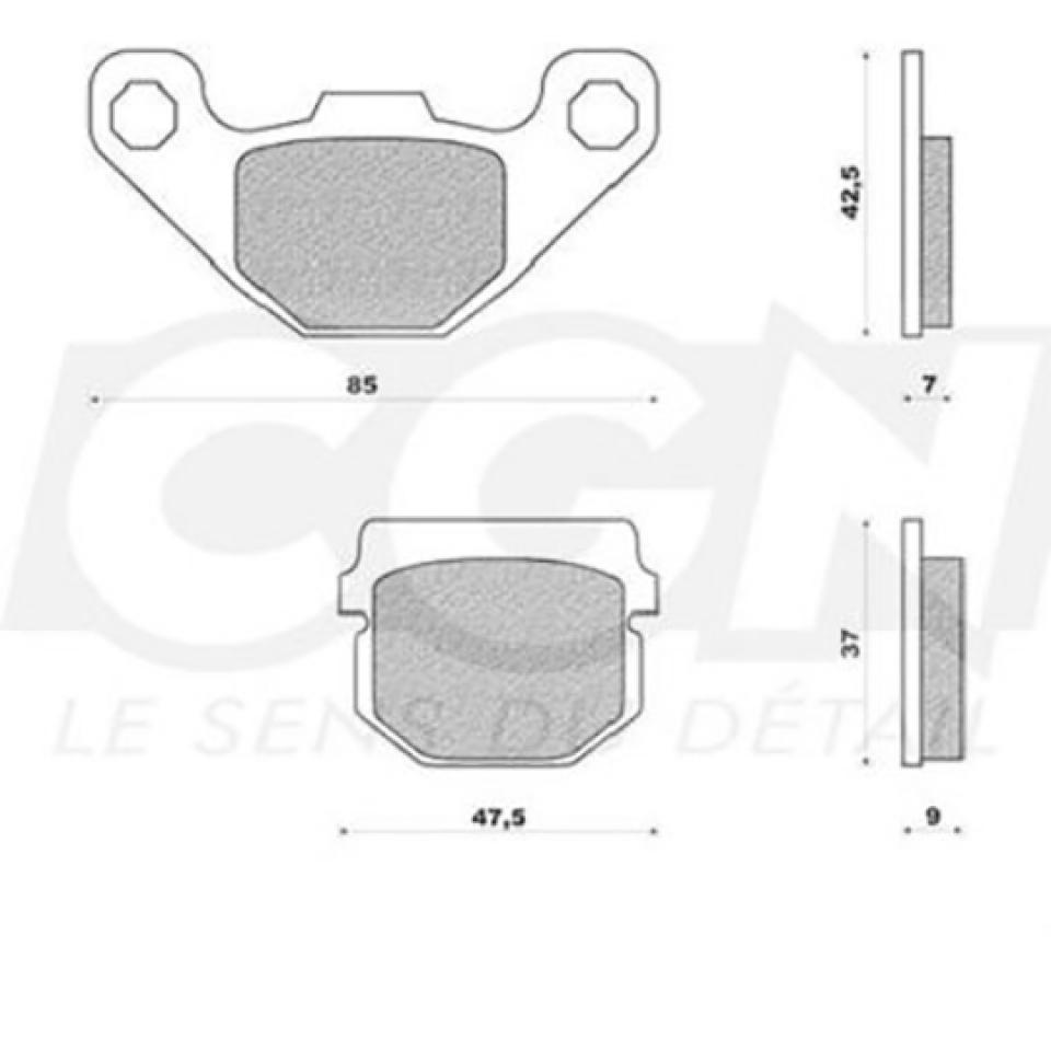 Plaquette de frein Polini pour Scooter Peugeot 50 Vivacity 2T 2005 à 2020 Neuf