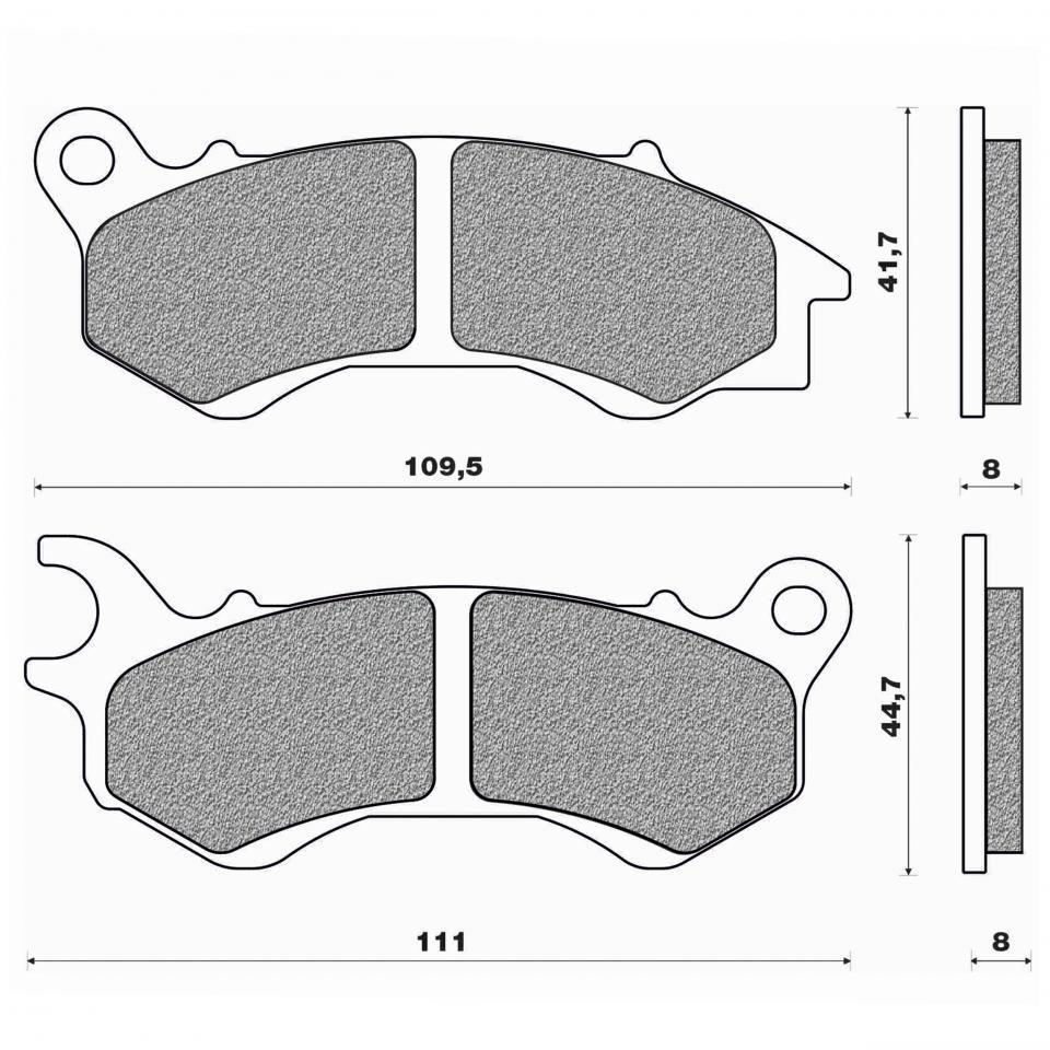Plaquette de frein Newfren pour Scooter Peugeot 125 DJANGO EVASION 2014 à 2020 Neuf