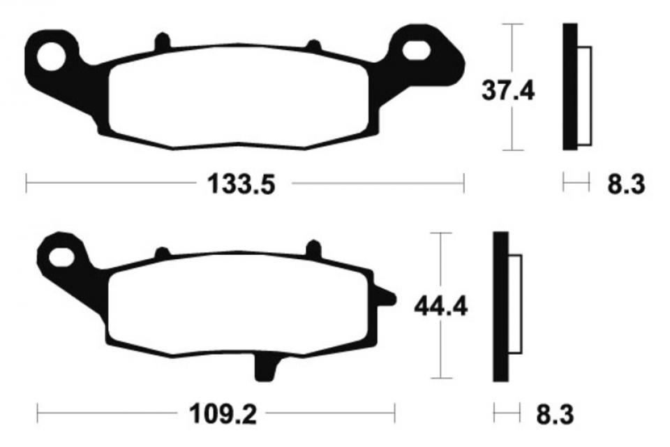 Plaquette de frein Tecnium pour Moto Kawasaki 500 Er-5 2001 à 2007 AV Neuf