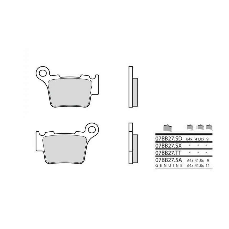 Plaquette de frein Brembo pour Moto Husqvarna 125 WR 2006 à 2010 AR / 07BB27SD Neuf