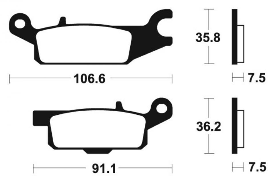 Plaquette de frein AVD MO350 pour quad CAN-AM 650 Outlander Max Efi Xtp 4X4 2012