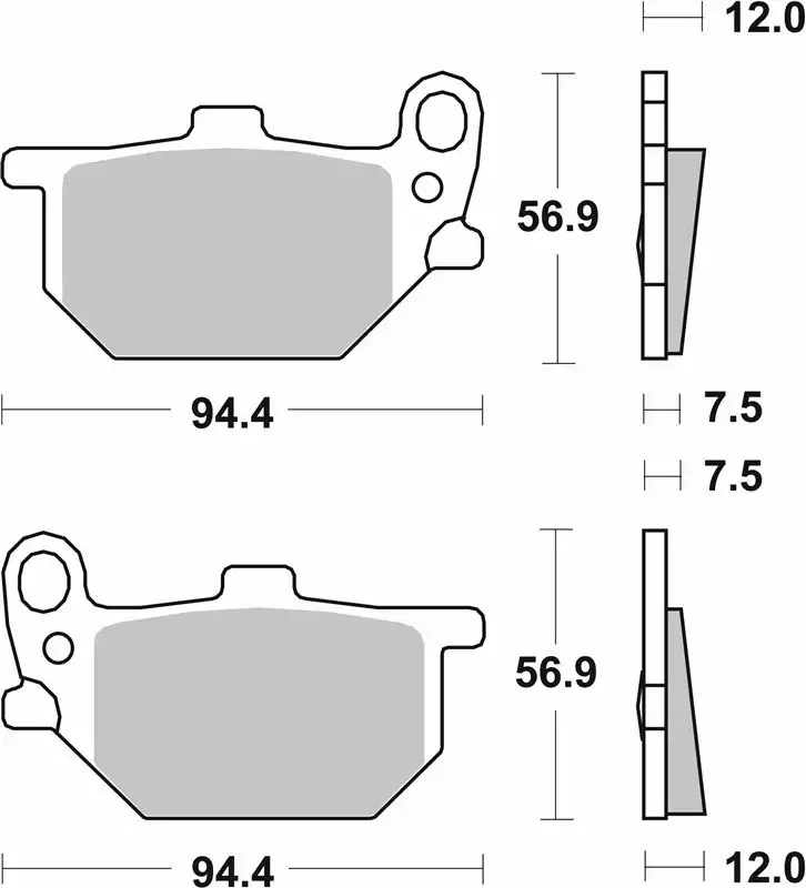 Plaquette de frein SBS pour Moto Yamaha 250 Rd Dx 1980 LMP145ST / 1A2 Neuf