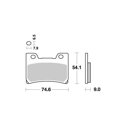 Plaquette de frein AV AP Racing pour moto Yamaha 600 FZR 1992 à 1993 LMP265SF