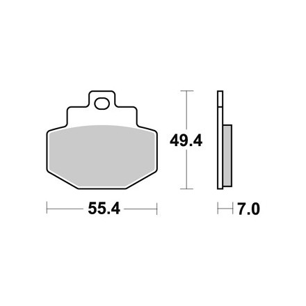 Plaquette de frein AP Racing pour scooter Piaggio 250 Super hexagon GTX LMP372SM