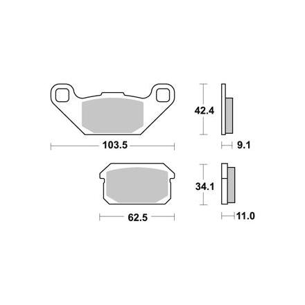 Plaquette de frein AP Racing pour buggy PGO 250 Bugrider 2005 à 2007 LMP448ST