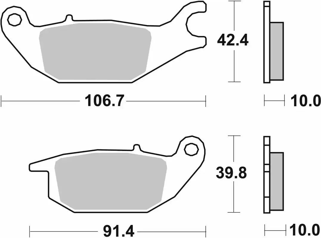 Plaquette de frein SBS pour Moto Yamaha 150 YZF-R 2014 784HF / AR Neuf