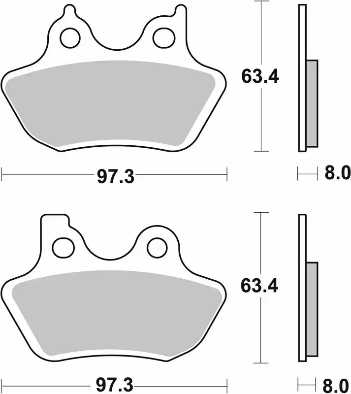 Plaquette de frein AV AR SBS pour Moto Harley Davidson 883 Sportster 826H.HS