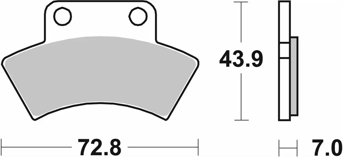 Plaquette de frein AV AR SBS pour quad Polaris 250 Big Boss 1989 à 1993 717ATS