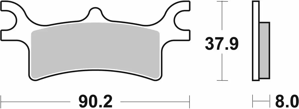 Plaquette de frein SBS pour quad Polaris 330 Magnum 2x4 4x4 2003 à 2006 787ATS
