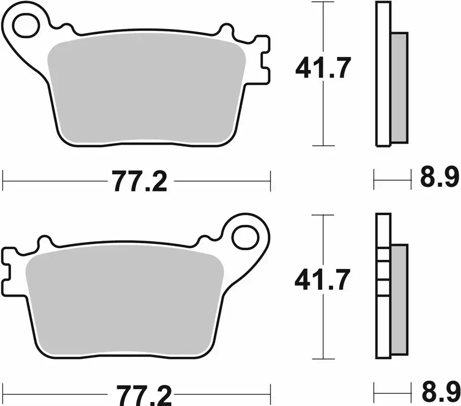 Plaquette de frein SBS pour Moto Honda 600 Cb F Hornet 2007 à 2014 AR / KBA / ABE Neuf