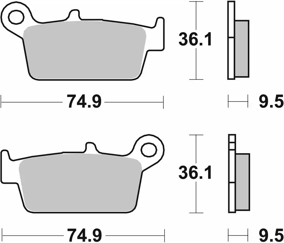 Plaquette de frein AR SBS pour Moto Gas gas 125 EC 2000 à 2014 604SI Neuf