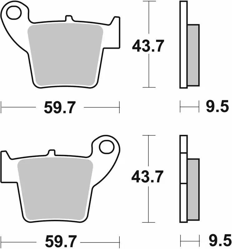 Plaquette de frein SBS pour Moto TM 85 Mx 2T Petites Roues Cross 2013 à 2019 AR Neuf
