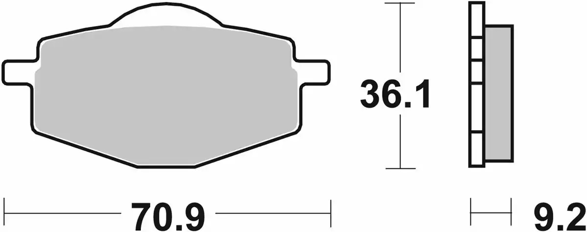 Plaquette de frein SBS pour Moto Sachs 650 Roadster 2001 à 2005 AR Neuf