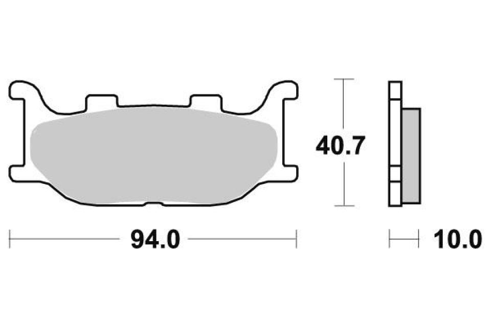 Plaquette frein AV 128HF Céramique SBS pour scooter MBK 250 Skyliner 2000-2002