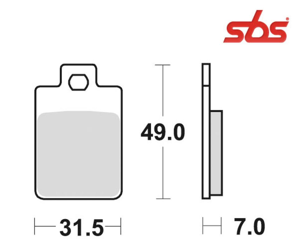 Plaquette de frein AV/AR 130HF 712HF SBS pour scooter Piaggio 50 Vespa 1993-2000